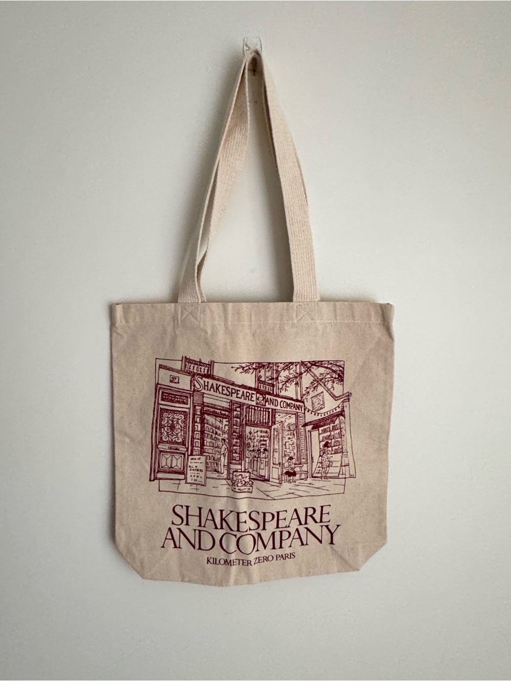 Shakespeare and Company Tote Bag in Red